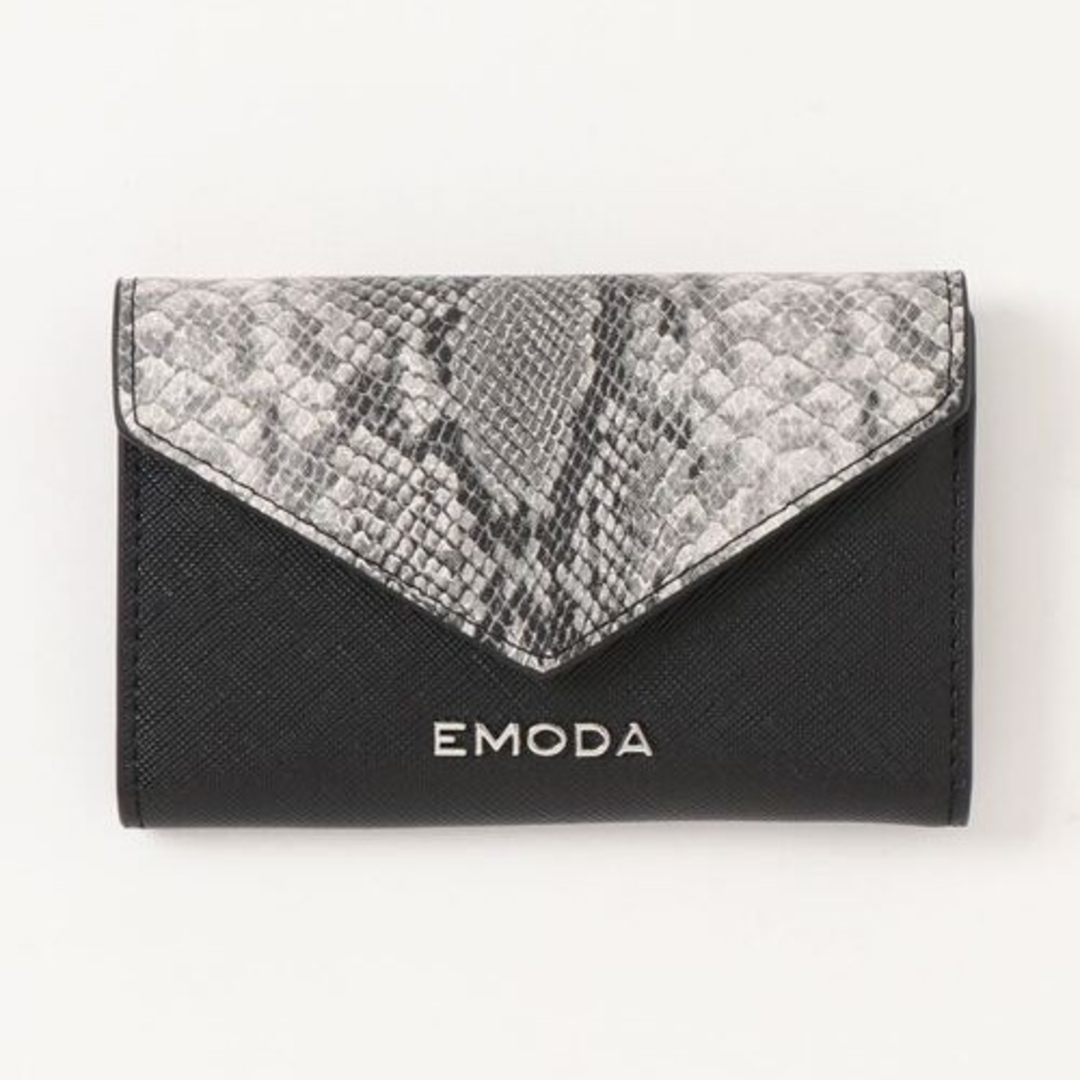 定価4950円EMODA　ブラックパイソン　カードケース　名刺入れ　おしゃれ レディースのファッション小物(名刺入れ/定期入れ)の商品写真
