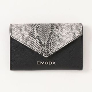 定価4950円EMODA　ブラックパイソン　カードケース　名刺入れ　おしゃれ(名刺入れ/定期入れ)