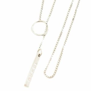 グッチ(Gucci)の本物 グッチ GUCCI ラリアット 750 WG ネックレス ペンダント ホワイトゴールド Lariat アクセサリー ジュエリー 中古(ネックレス)