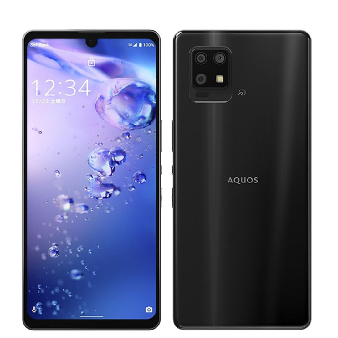 SHARP(シャープ)の【中古】 A102SH AQUOS zero6 ブラック SIMフリー 本体 ソフトバンク スマホ シャープ  【送料無料】 a102shbk7mtm スマホ/家電/カメラのスマートフォン/携帯電話(スマートフォン本体)の商品写真