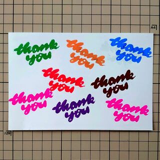 ゴム版はんこ「thank you③」(はんこ)