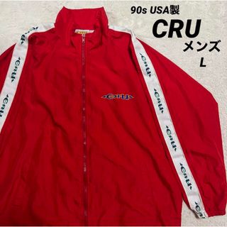 クルー(CRU)の90s USA製 CRU クルー　ポリ ジャージ　ロゴ刺繍　メンズ L(ジャージ)