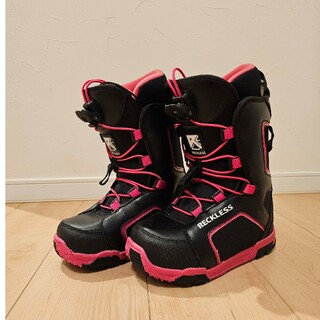 スノーボード　ブーツ　20～21センチ　黒　ピンク　RECKLESS スノボ(ブーツ)