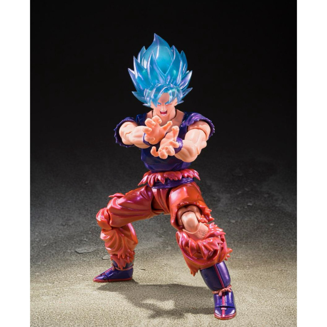 ドラゴンボール(ドラゴンボール)のS.H.Figuarts スーパーサイヤ人ゴッドスーパーサイヤ人 孫悟空 界王拳 ハンドメイドのおもちゃ(フィギュア)の商品写真