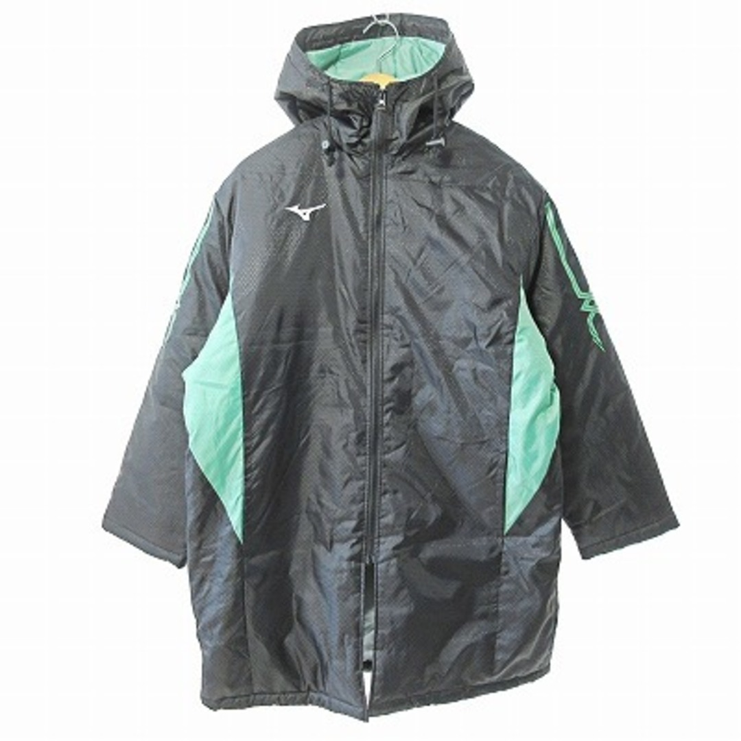 MIZUNO(ミズノ)のミズノ 近年モデル ベンチコート 中綿 ジャケット ジップアップ 黒 緑 F メンズのジャケット/アウター(その他)の商品写真