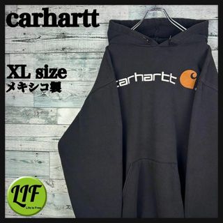 カーハート(carhartt)のカーハート メキシコ製 プリントロゴ 太アーム スウェットパーカー XL(パーカー)