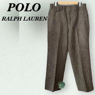 ポロラルフローレン(POLO RALPH LAUREN)のポロラルフローレン☆ クロップドパンツ ボトムス 焦げ茶 キレイめ レディース(カジュアルパンツ)