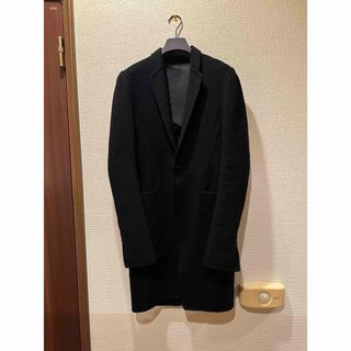 リックオウエンス(Rick Owens)のRick Owens cashmere coat 46 ブラック(チェスターコート)