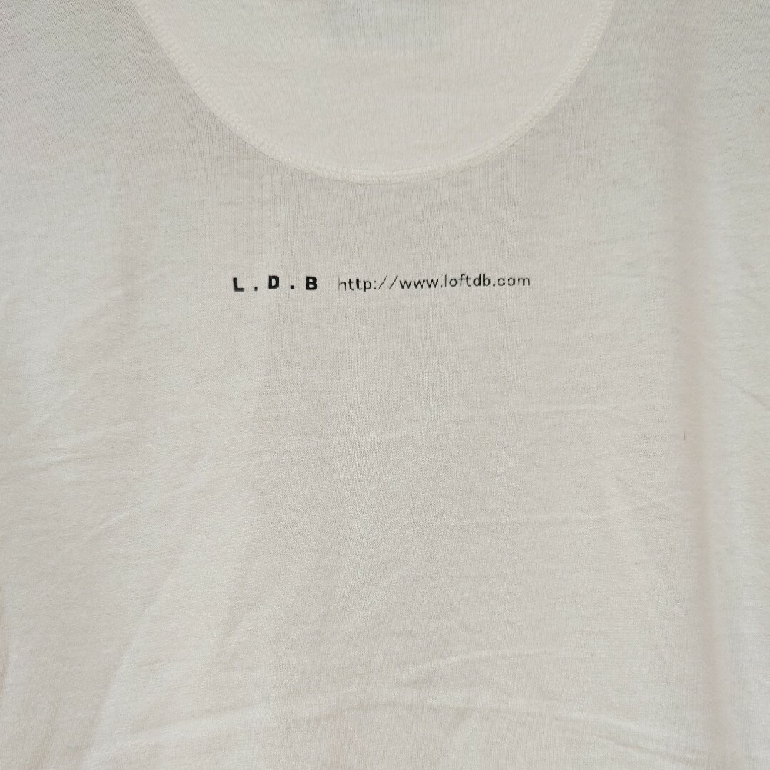 LDB　エルデーべー　Tシャツ　白T白t　白ティー　黒文字　シンプル　ホワイト系 レディースのトップス(Tシャツ(半袖/袖なし))の商品写真