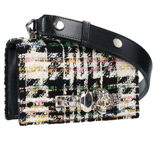 アレキサンダーマックイーン(Alexander McQueen)のアレキサンダーマックイーン  23AW  The Biker Mini Jewelled Satchel ツイードバイカージュエルドサッチェルショルダーバッグ レディース(ショルダーバッグ)