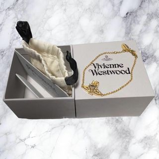 ヴィヴィアンウエストウッド(Vivienne Westwood)の【新品】ヴィヴィアンウエストウッド クリスタル ストーン ゴールド ブレスレット(ブレスレット/バングル)