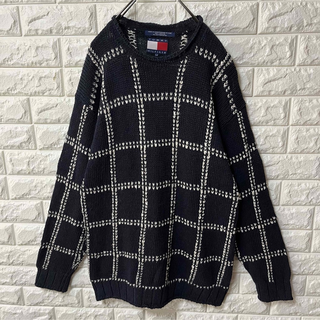 TOMMY HILFIGER(トミーヒルフィガー)の【TOMMY HILFIGER】90s オールドトミー リネン混 ニットセーター メンズのトップス(ニット/セーター)の商品写真