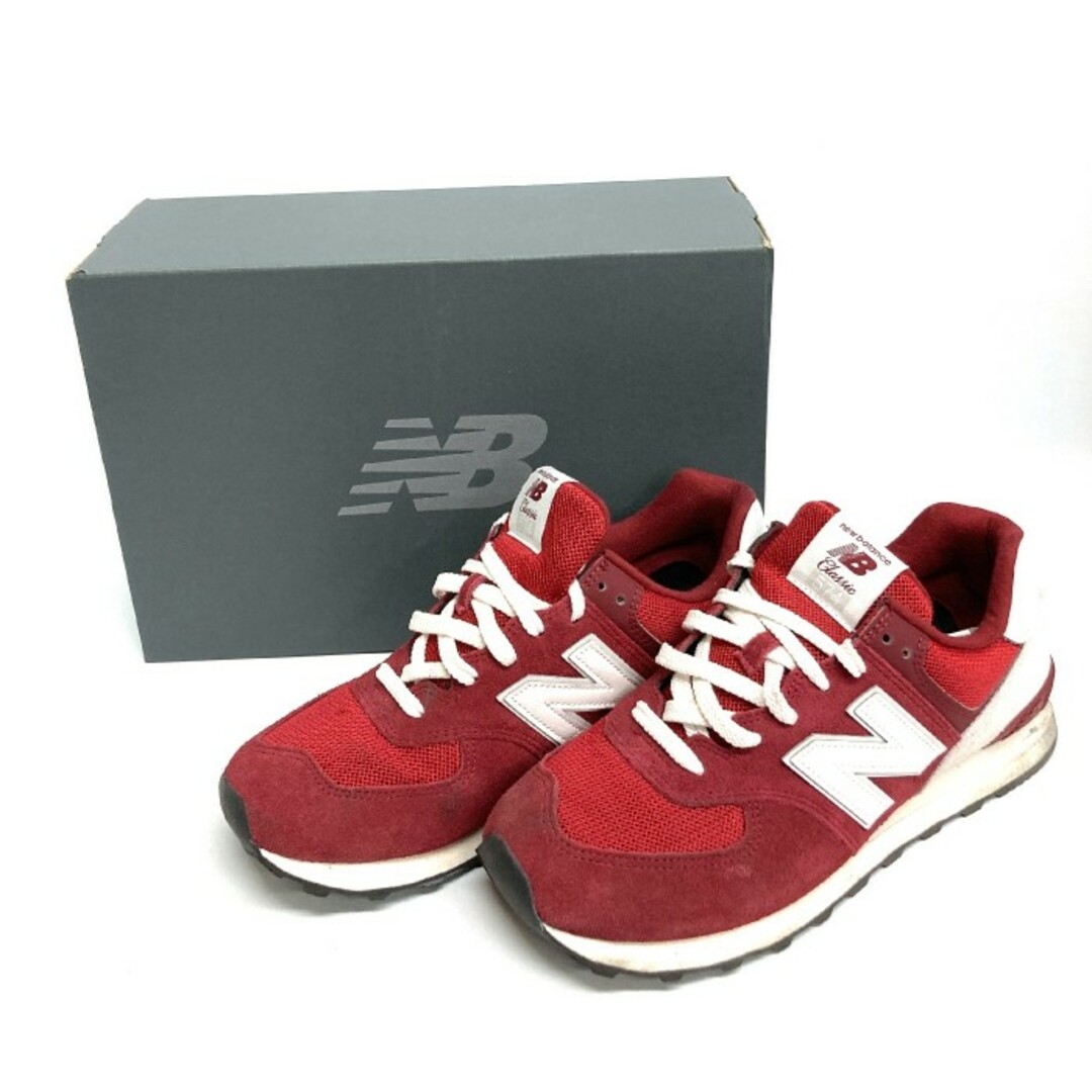 New Balance(ニューバランス)の★New Balance ニューバランス U574WQ2 574 クラシック スニーカー レッド size28.5cm メンズの靴/シューズ(スニーカー)の商品写真