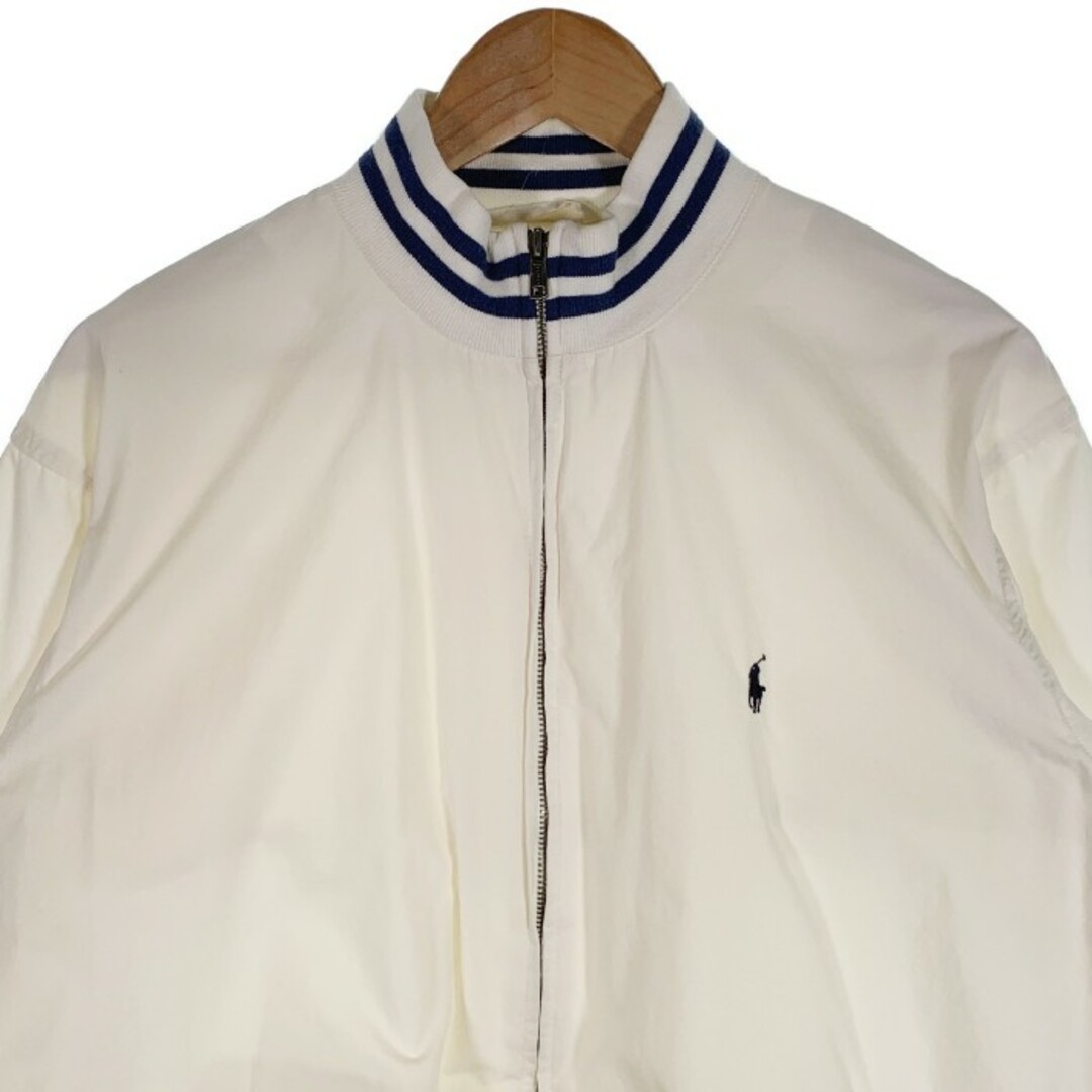 Ralph Lauren(ラルフローレン)のPolo by Ralph Lauren ポロラルフローレン Cotton Rib Blouson コットン リブブルゾン ジャケット ホワイト Size L メンズのジャケット/アウター(ブルゾン)の商品写真