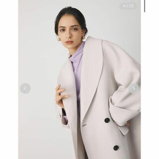 【美品】ミラオーウェン ピンク チェスターコート ♧羊毛、アルパカ混 軽く暖かい