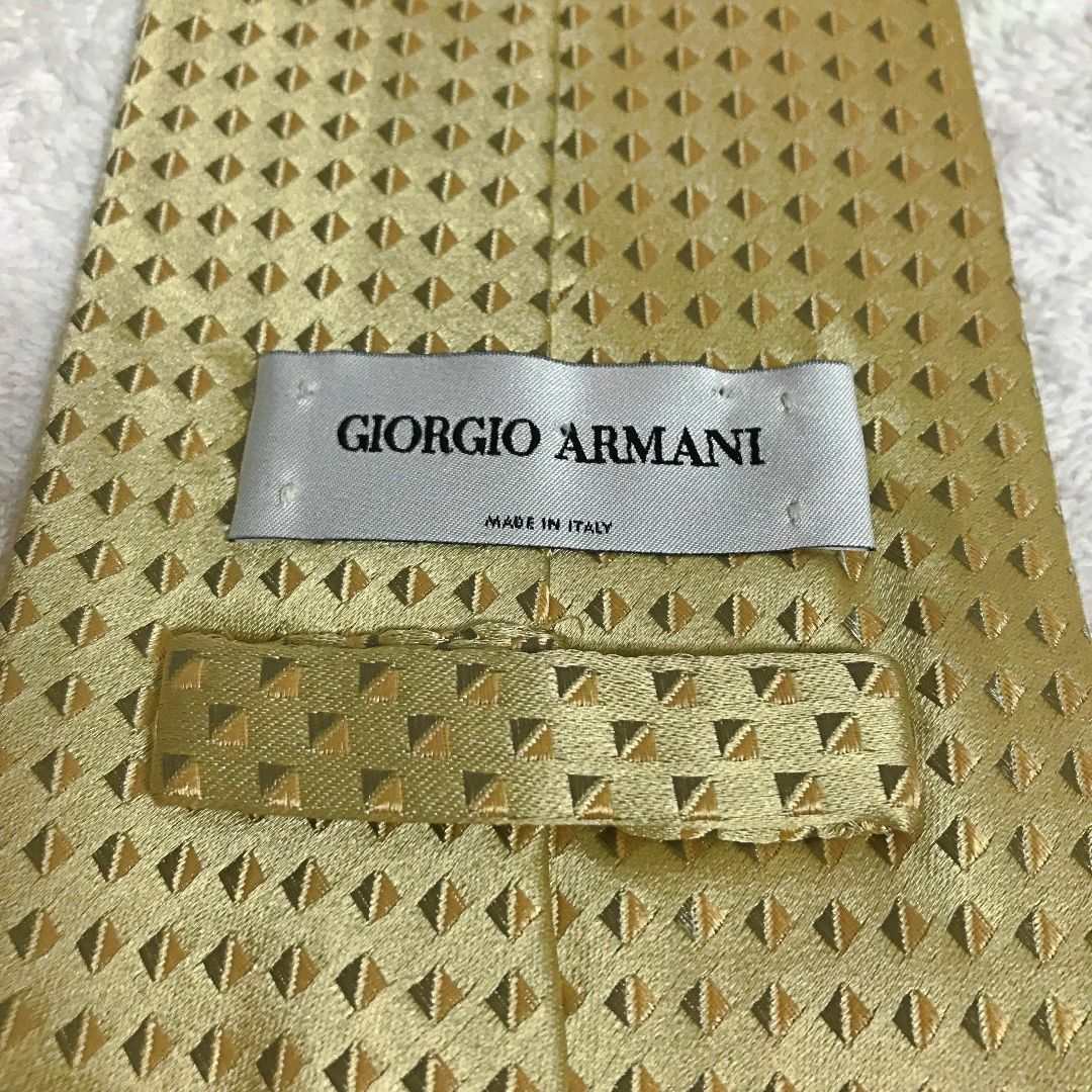 Giorgio Armani(ジョルジオアルマーニ)のジョルジオアルマーニ ネクタイ ダイヤ柄 総柄 シルク100% イタリア製 メンズのファッション小物(ネクタイ)の商品写真