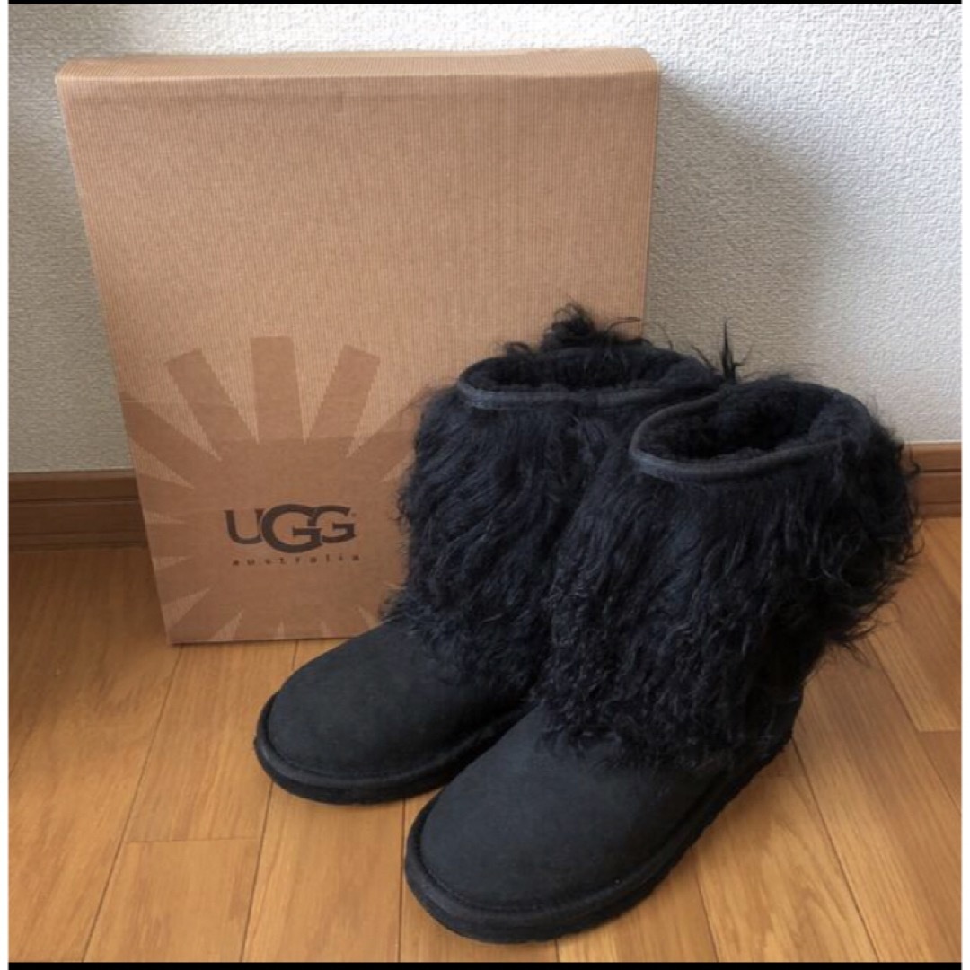 靴/シューズUGG アグ　シープスキン　ショートブーツ　ブラック