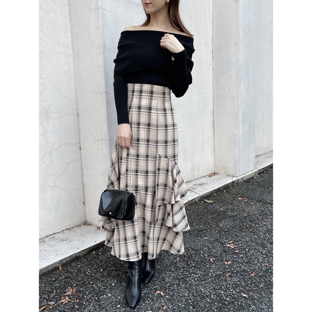SNIDEL - 【正規品】snidel ティアードマーメイドスカート CHECK SNIDEL - 【正規品】snidel ティアードマーメイドスカート CHECK