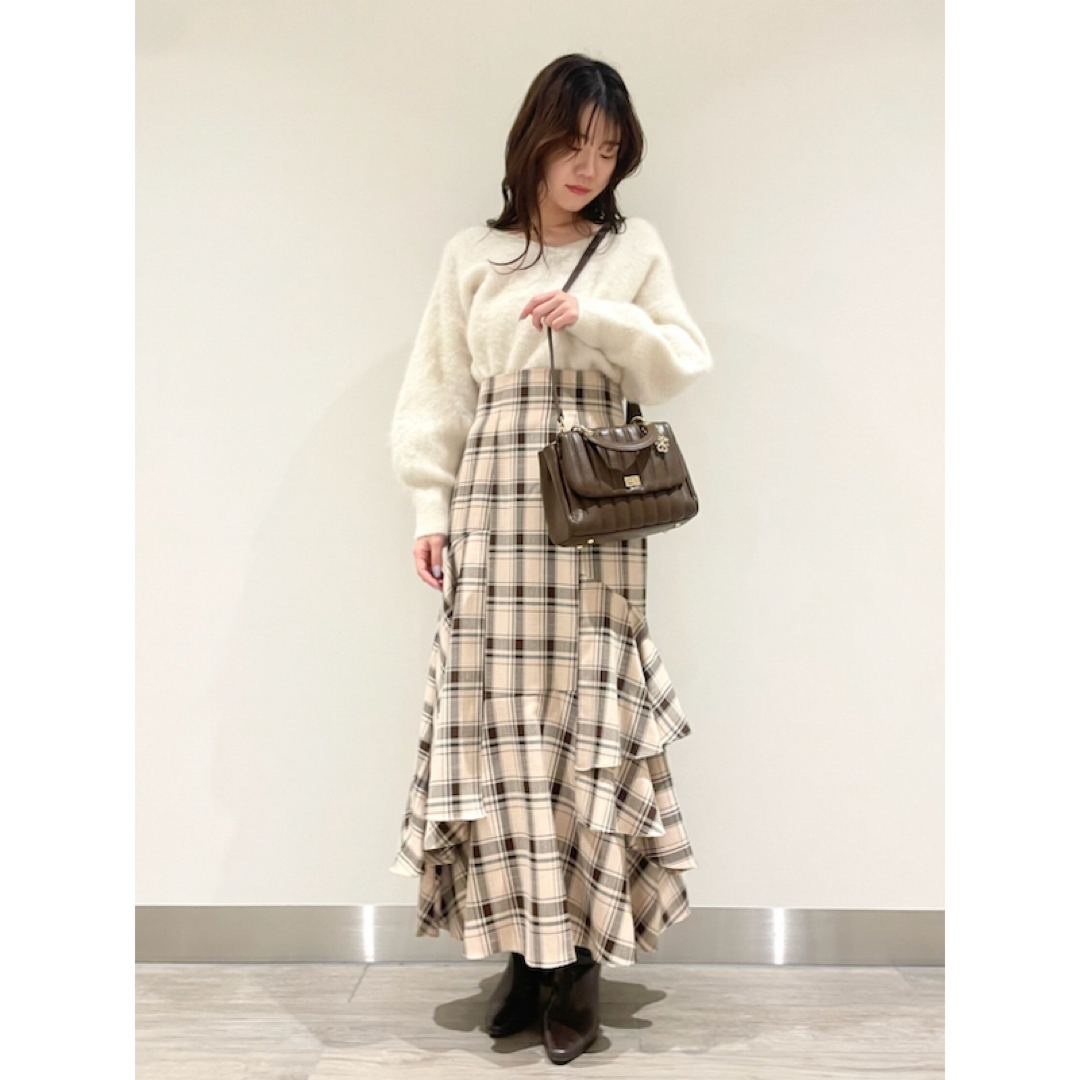 SNIDEL - 【正規品】snidel ティアードマーメイドスカート CHECK SNIDEL - 【正規品】snidel ティアードマーメイドスカート CHECK