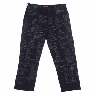 シュプリーム(Supreme)のSupreme シュプリーム パンツ 23SS Gonz Poems Chino Pant マークゴンザレス ゴンズ ポエム チノ パンツ ブラック系 34【中古】(その他)