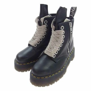 リックオウエンス(Rick Owens)のRick Owens リックオウエンス ブーツ 22AW 27978001 × Dr.Martens ドクターマーチン JUMBO LACE BOOTS ジャンボ レース ブーツ 8ホール サイドジップ ブラック系 EU39【美品】【中古】(ブーツ)