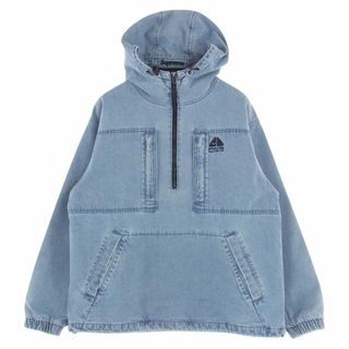 シュプリーム(Supreme)のSupreme シュプリーム パーカー 22AW DN3245-469 × NIKE ACG ナイキ Denim Pullover デニム プルオーバ― ハーフジップ パーカー フーディー ライトブルー系 S【美品】【中古】(パーカー)