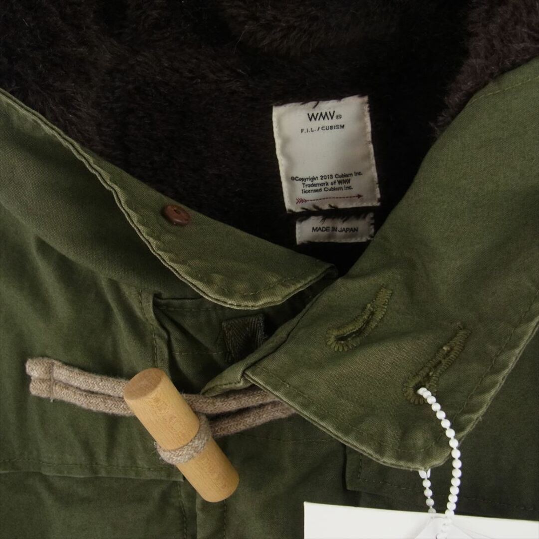 VISVIM ビズビム コート 21AW 0320205013004 WMV ダブリューエムブイ MALLORY CONVOY COAT W マロリー コンボイ 裏ウール アルパカ ボア ダッフル コート オリーブグリーン系約91cm身幅