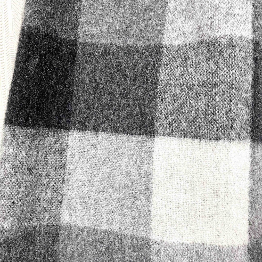 NATURAL BEAUTY BASIC(ナチュラルビューティーベーシック)のウールギンガムチェックスカート ブラックホワイト量産型 地雷系 ガーリー 可愛い レディースのスカート(ミニスカート)の商品写真