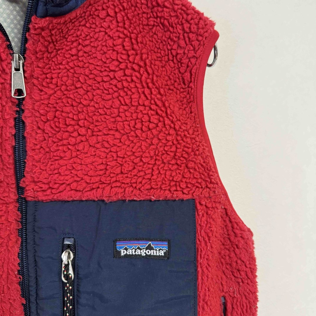 patagonia(パタゴニア)の90年代 Patagonia レトロX フリース ベスト レッド ネイビー メンズのトップス(ベスト)の商品写真