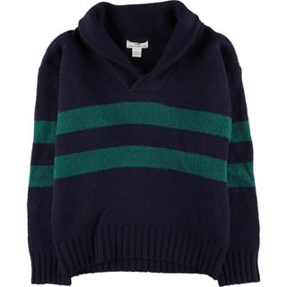 ギャップ(GAP)の古着 80年代 ギャップ GAP オールドギャップ ボーダー柄 ショールカラー ウールニットセーター メンズL ヴィンテージ /eaa406523(ニット/セーター)