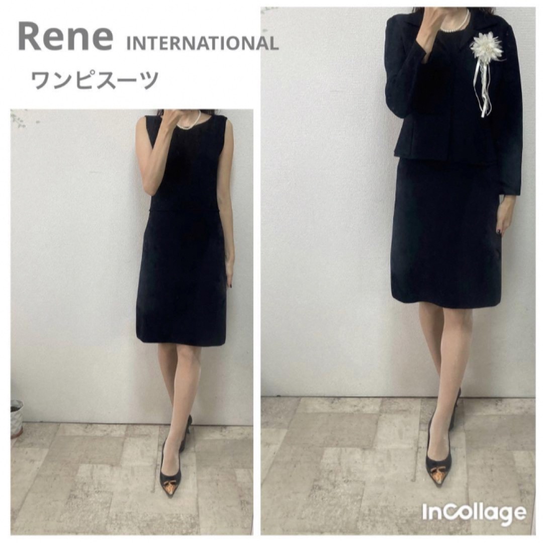 ルネ rene•*¨*•.¸¸☆ネイビー セレモニースーツ ワンピース 36