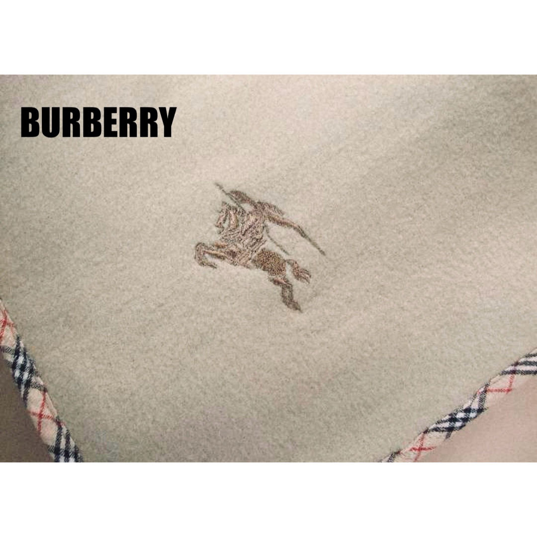 BURBERRY(バーバリー)のバーバリー BURBERRY ひざ掛け ショール★ホースマーク クリーニング済み レディースのファッション小物(ストール/パシュミナ)の商品写真