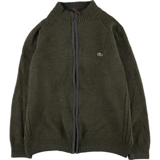 ラコステ(LACOSTE)の古着 ラコステ LACOSTE ウール×アクリル ドライバーズニットセーター 6 メンズXL /eaa408162(ニット/セーター)