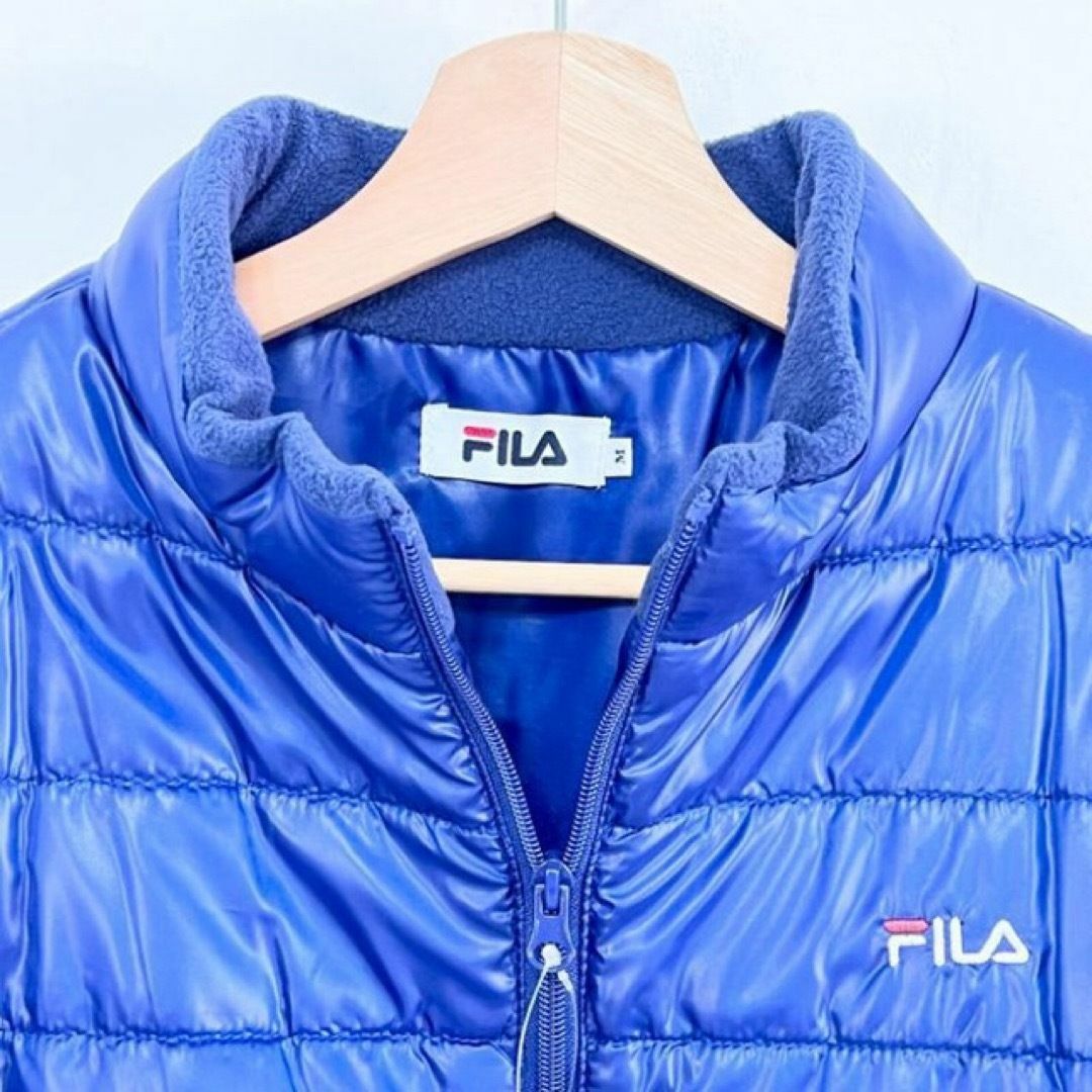 新品 レディース FILA フィラ ベンチコート ダウン ロングコート ネイビー レディースのジャケット/アウター(ダウンコート)の商品写真