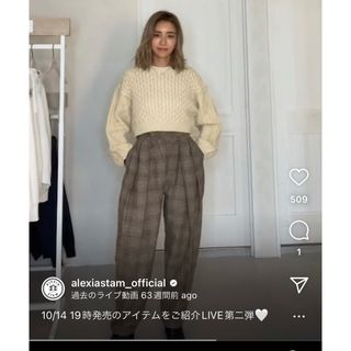 アリシアスタン(ALEXIA STAM)のalexiastam チェックパンツ　S(カジュアルパンツ)