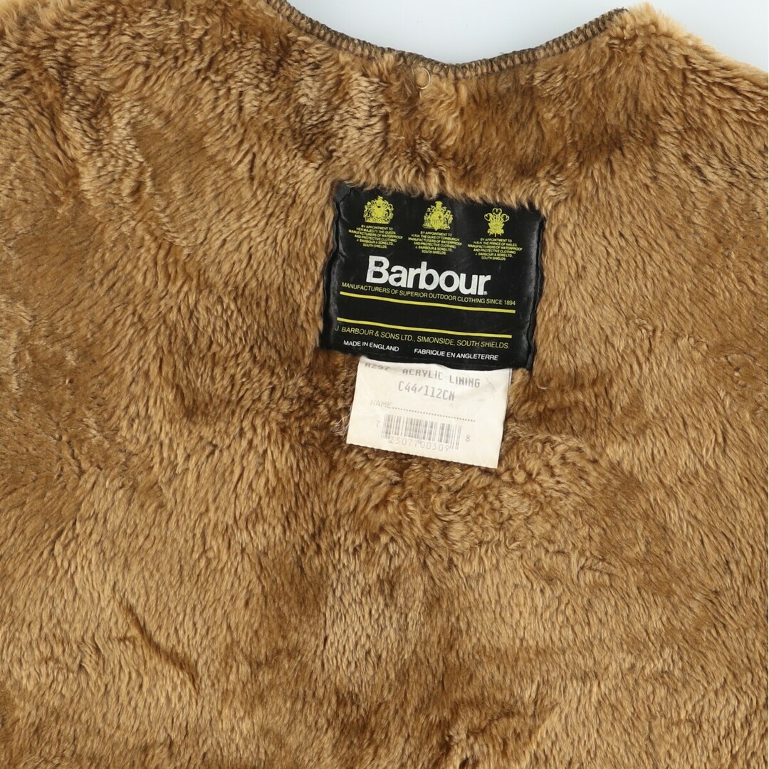 Barbour(バーブァー)の古着 80~90年代 バブアー Barbour 旧3ワラント A297 ACRYLIC LINING パイルライナーベスト 英国製 C44/eaa408713 メンズのトップス(ベスト)の商品写真