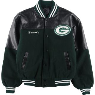 古着 NFL GREEN BAY PACKERS グリーンベイパッカーズ ウールスタジャン アワードジャケット バーシティジャケット メンズS /evb004123(スタジャン)