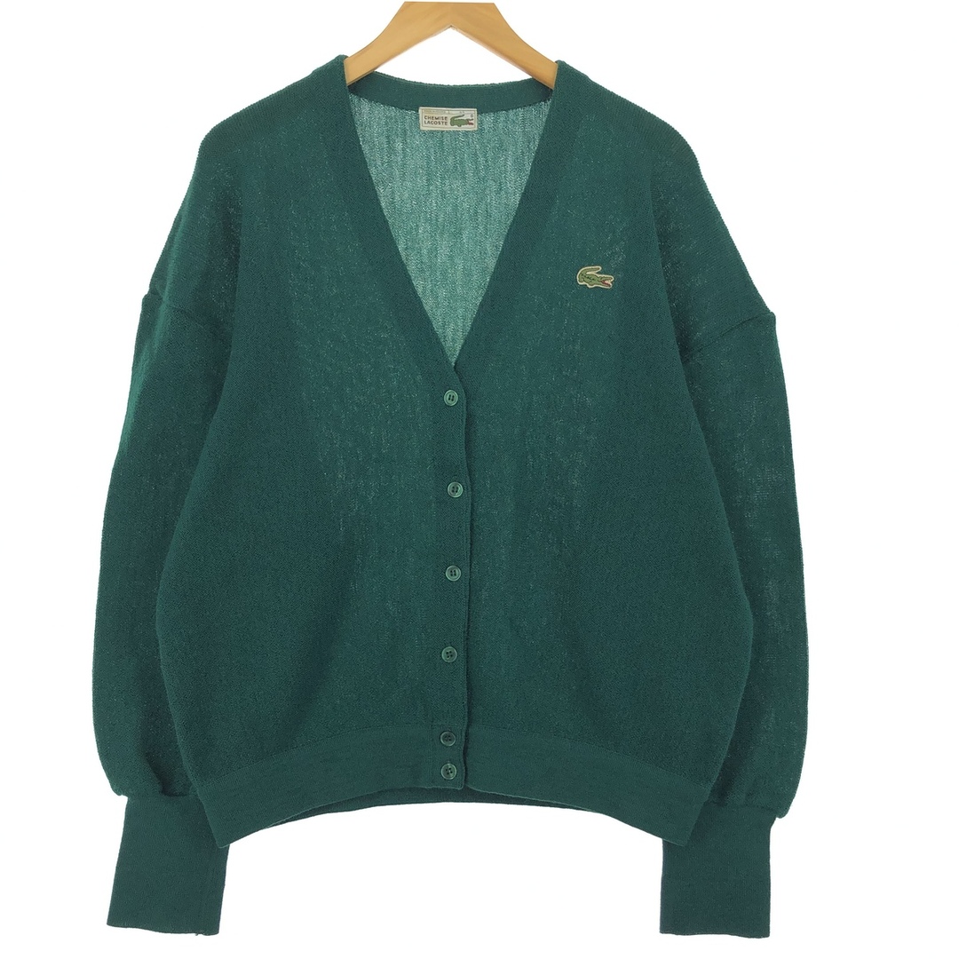 LACOSTE(ラコステ)の古着 70~80年代 ラコステ LACOSTE CHEMISE フレンチラコステ ウールニットカーディガン フランス製 44 レディースXL ヴィンテージ /eaa406312 レディースのトップス(カーディガン)の商品写真