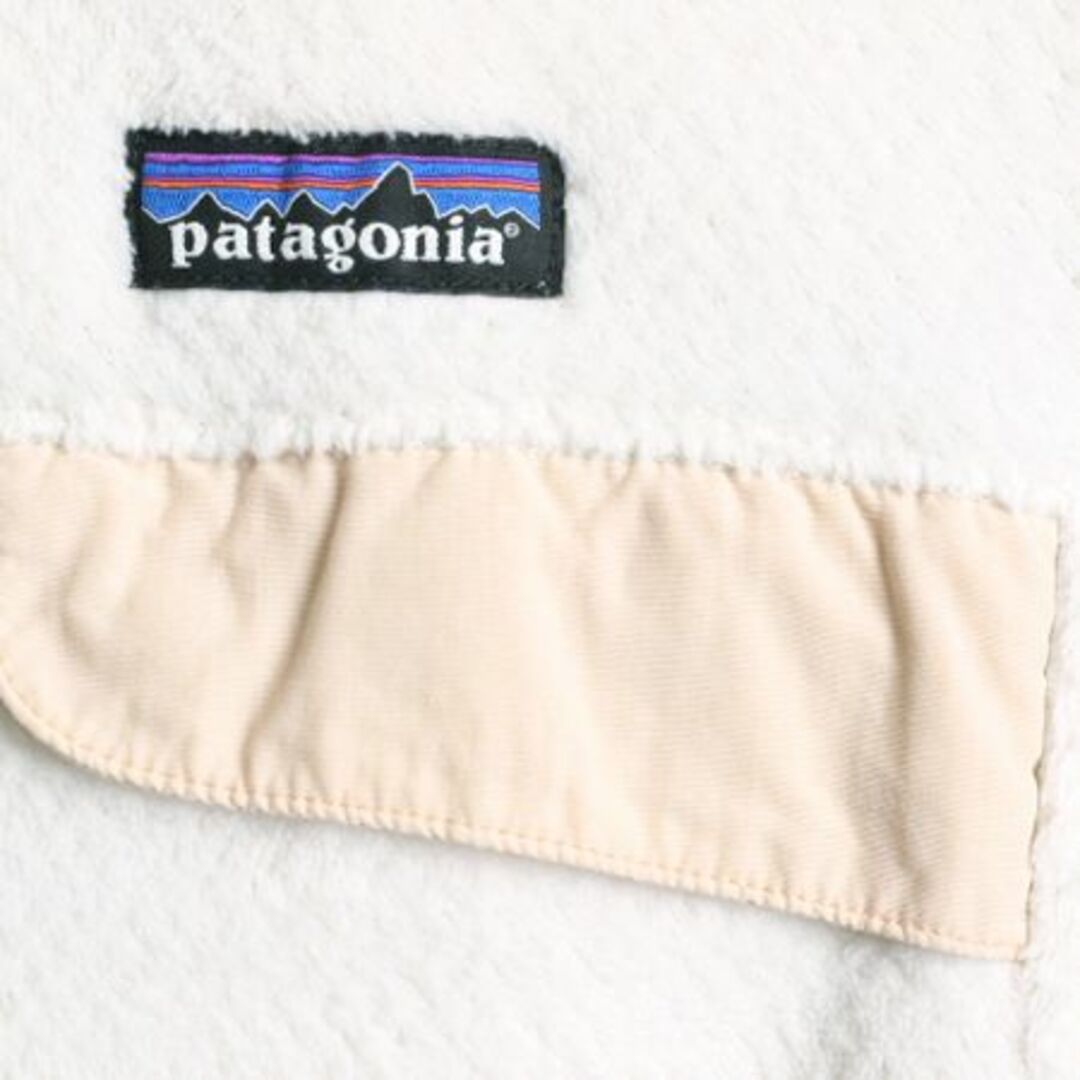 patagonia(パタゴニア)の14年製  パタゴニア リツール スナップT プルオーバー ジャケット レディース M | Patagonia アウトドア パイル フリース 毛足 ブルゾン 白 レディースのジャケット/アウター(ブルゾン)の商品写真