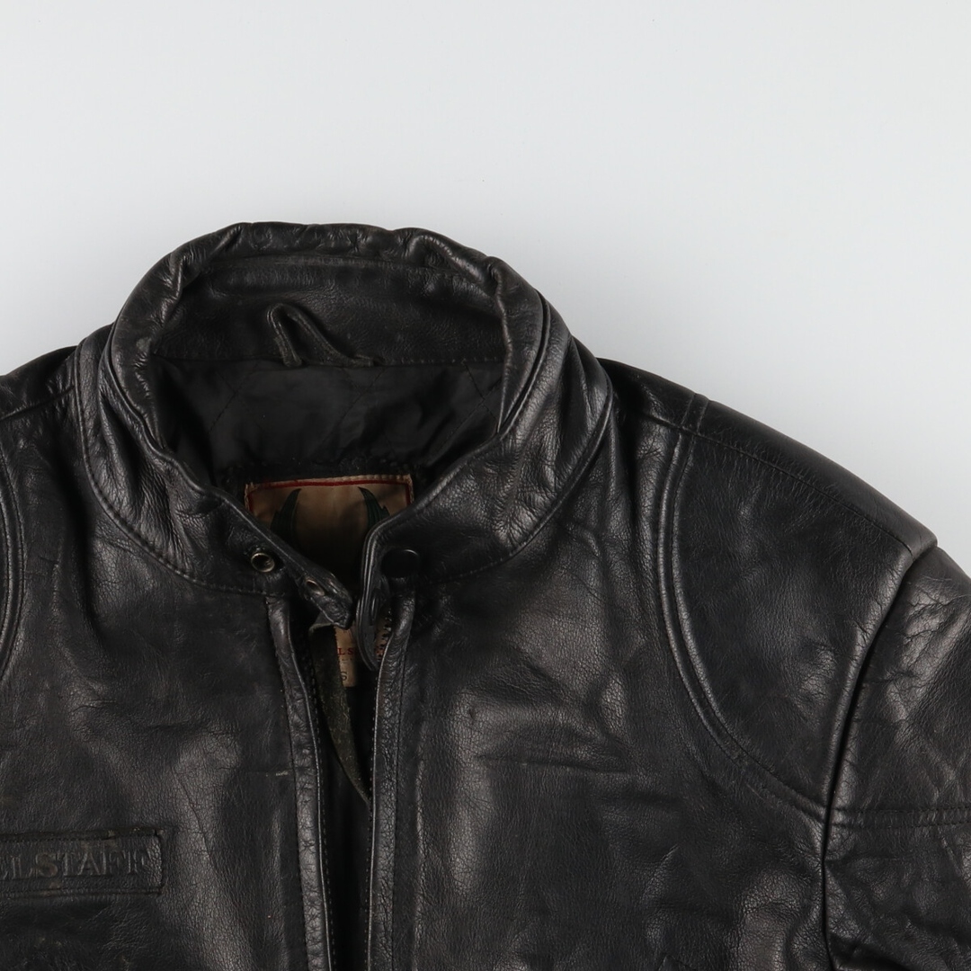 BELSTAFF(ベルスタッフ)の古着 80年代 ベルスタッフ Belstaff シングルライダースジャケット メンズS ヴィンテージ /evb004018 メンズのジャケット/アウター(レザージャケット)の商品写真