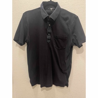 ユニクロ(UNIQLO)のユニクロ ポロシャツ ブラック 黒 M(ポロシャツ)