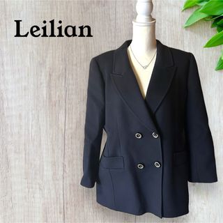 レリアン(leilian)のレリアン メンズ テーラードジャケット 紺ブレザー カシミヤ Mサイズ(テーラードジャケット)