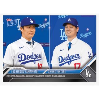 トップス(Topps)の大谷翔平　山本由伸　TOPPS NOW　ドジャース　入団記者会見　記念カード(記念品/関連グッズ)