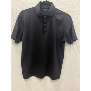 ユニクロ(UNIQLO)のユニクロ ポロシャツ ブラック 黒 半袖 M(ポロシャツ)