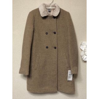 ザラキッズ(ZARA KIDS)のZARA kidsファー襟すくみカラーシンプルコート①13-14T164cm新品(ジャケット/上着)