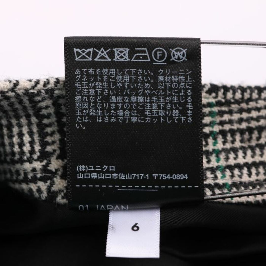 UNIQLO(ユニクロ)のユニクロ ラップスカート チェック柄 イネスコラボ レディース ｳｴｽﾄ58cm ﾋｯﾌﾟ85cmサイズ グレー UNIQLO レディースのスカート(その他)の商品写真