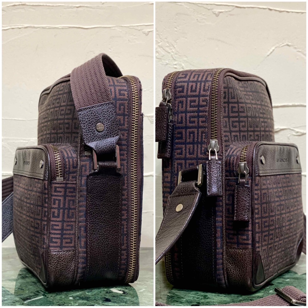 GIVENCHY - 希少モデル GIVENCHY キャンバス×レザー ショルダー GIVENCHY - 希少モデル GIVENCHY キャンバス×レザー ショルダー