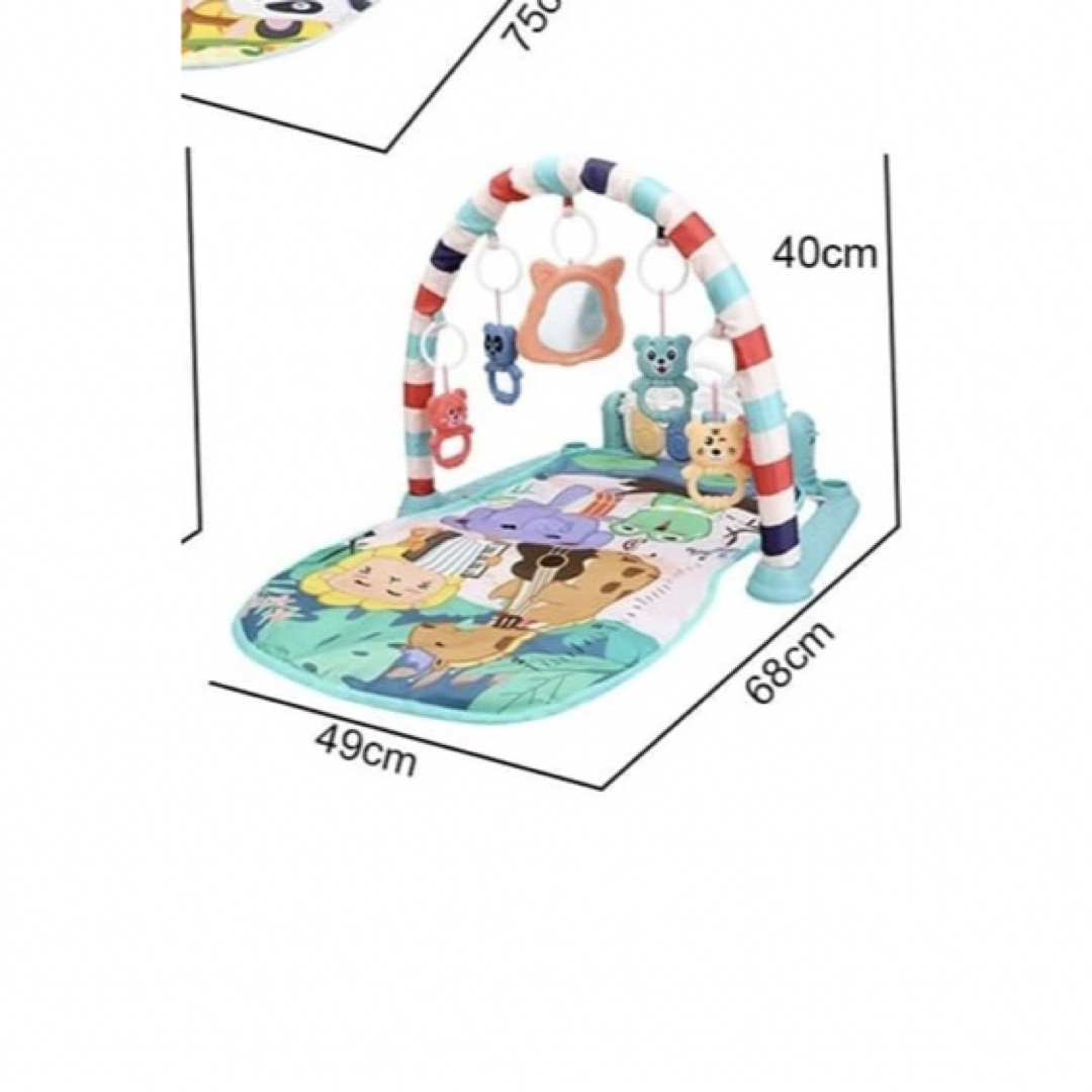 【新品未使用】知育 教育 ベビージム プレイマット 出産祝い 0歳 新生児から キッズ/ベビー/マタニティのおもちゃ(ベビージム)の商品写真