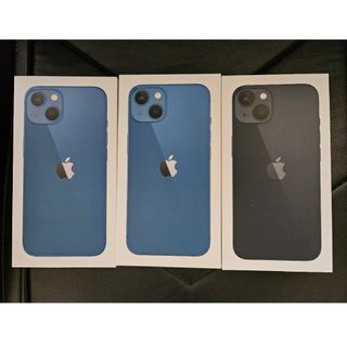 Apple Store版iPhone13 128GB ブルー２台ミッドナイト１台(スマートフォン本体)