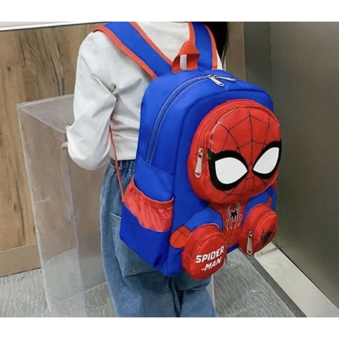 [新品未使用]立体　スパイダーマン　リュックサック　バック通園かばん遠足　キッズ キッズ/ベビー/マタニティのこども用バッグ(リュックサック)の商品写真